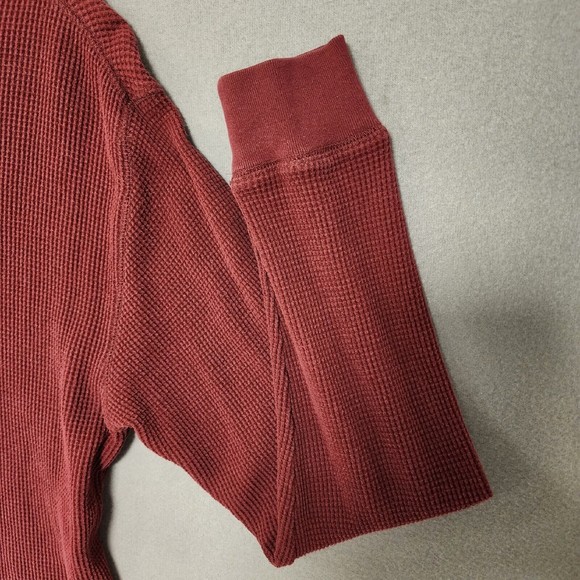 Polo Ralph Lauren Shirt Mens Small Burgundy Vintage Thermal Long Sleeve - Picture 10 of 16